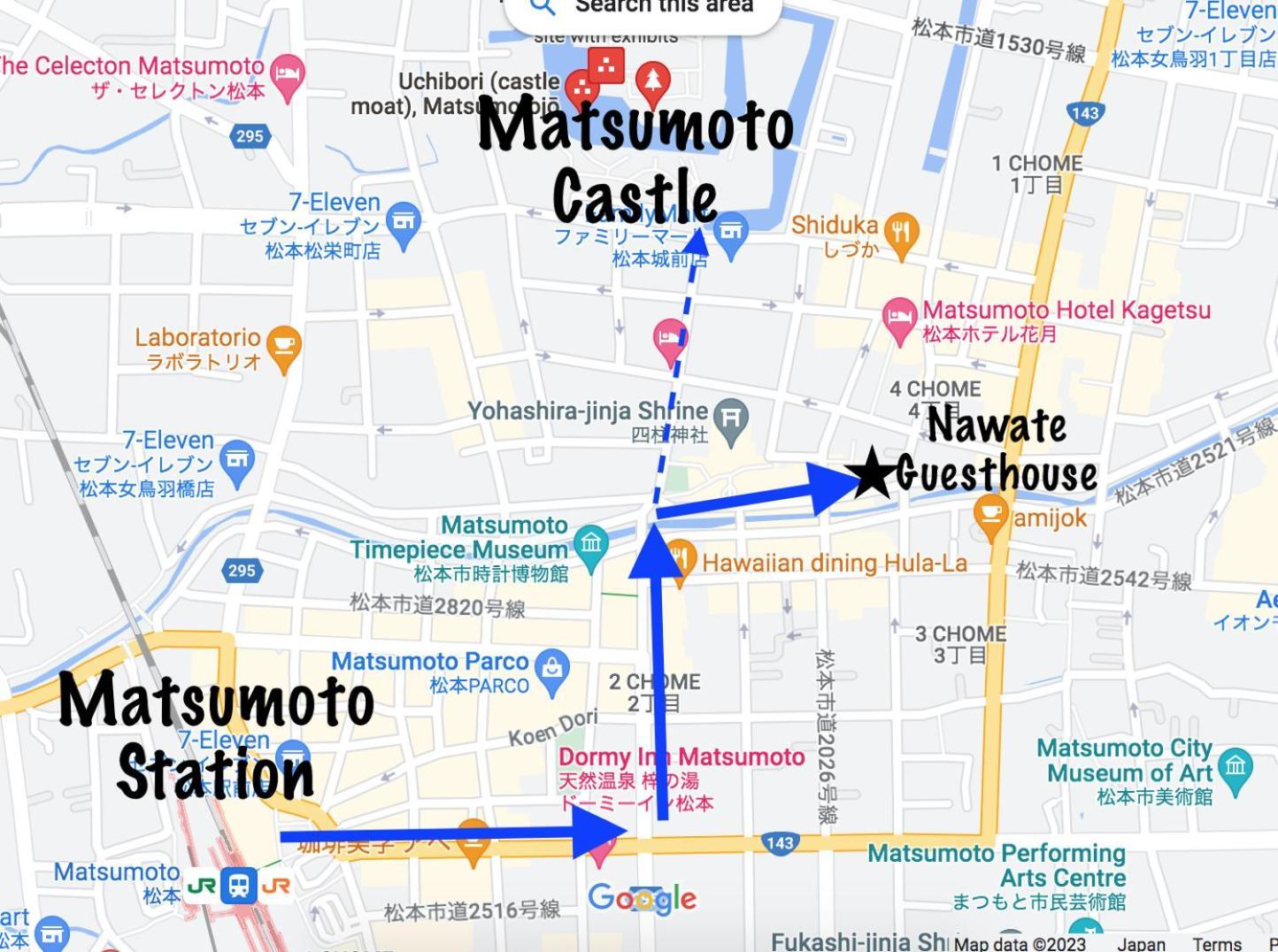 Nawate Guesthouse Matsumoto Exterior foto